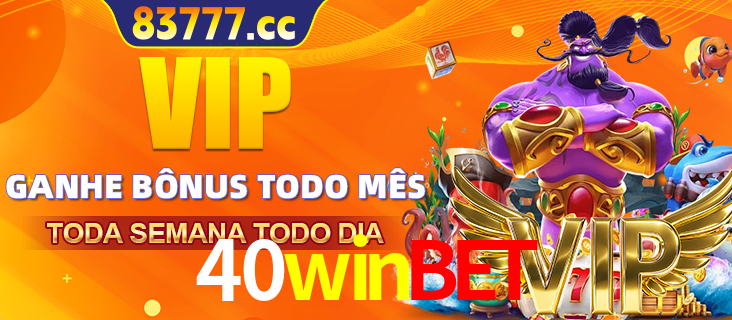 Banner promocional do 40winbet oferecendo 100% de recompensas adicionais contínuas para quem fizer o login diário (Daily sign-in), com um mascote de coelho.