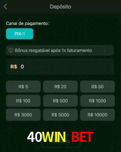 deposits 40WIN BET